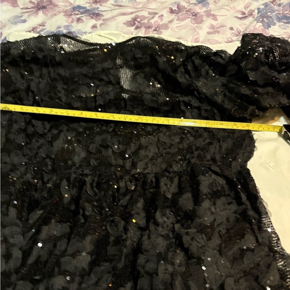 Eloquii Black Sheer Sequin Long Sleeve Dress - Picture 10 of 14